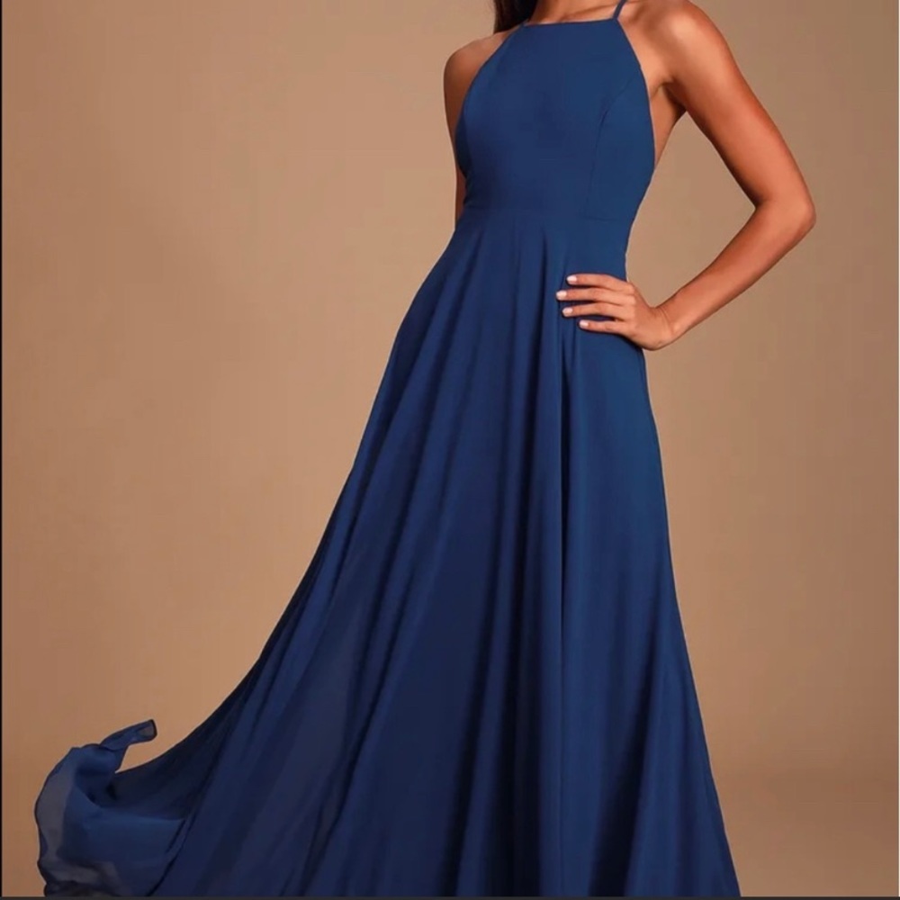 Lulu’s Navy Blue Mythical Kind of Love Dress
